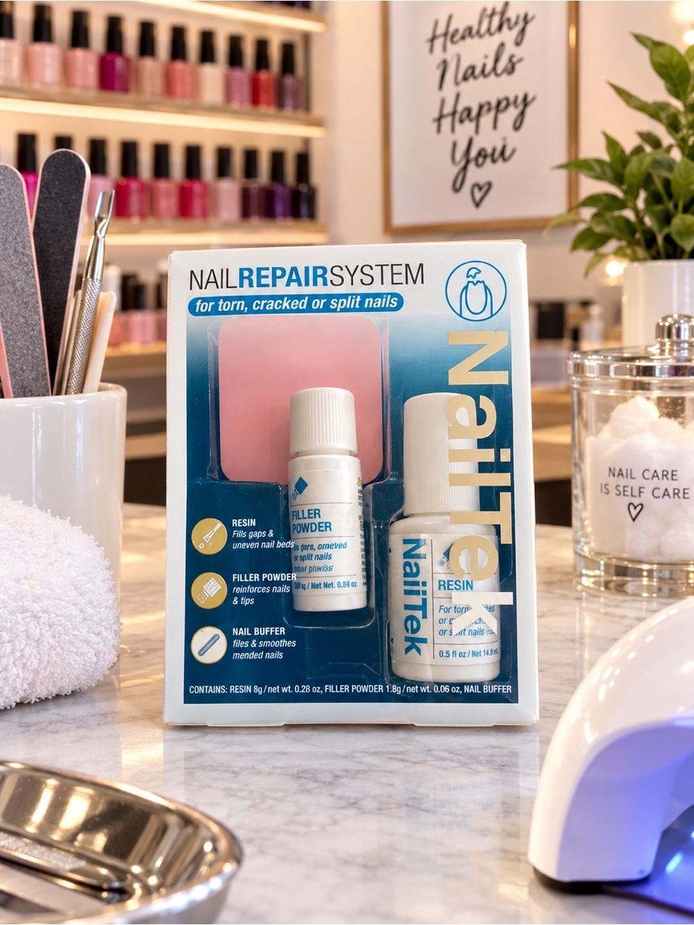Nail Kit Nail Repair System Resin & Filler Powder Kit -